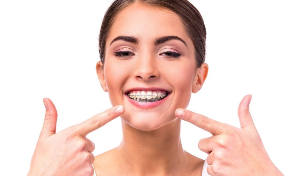 Woman with braces