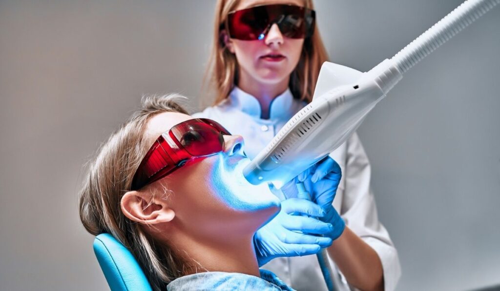 Teeth whitening for woman