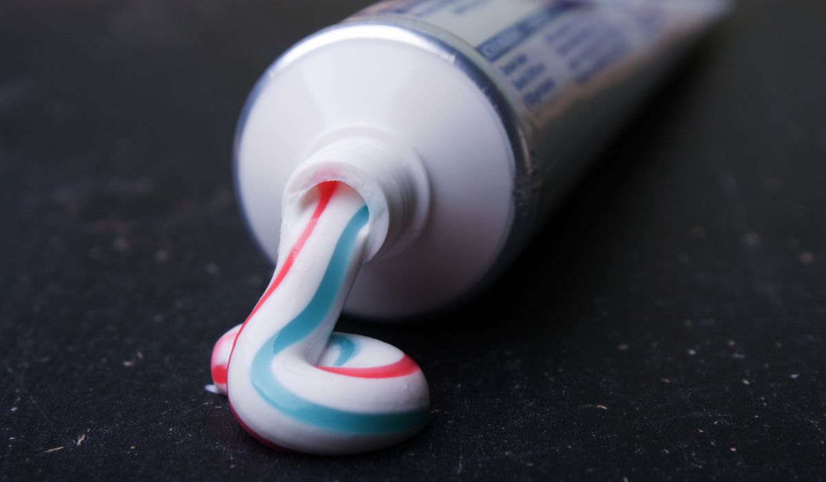 Dental hygiene - teeth healthcare toothpaste tube