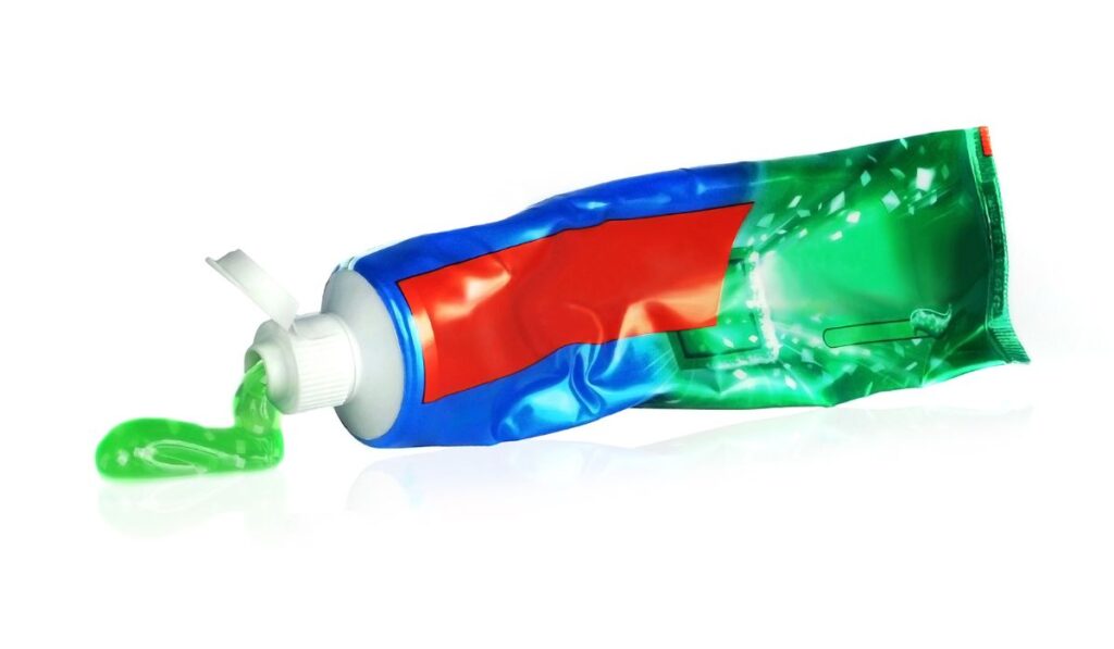 Tube of toothpaste